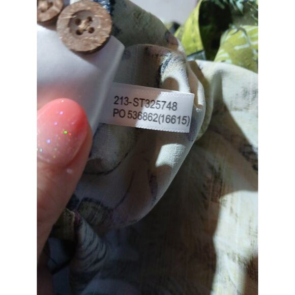 Tommy Bahama Shirt XL Camp Lush Oasis Island Navy Blue 100% Silk Aloha Hawaiin - Picture 6 of 11